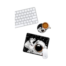 Astronot Ve Uzay Temalı Mouse Pad Ve Bardak Altlığı Set