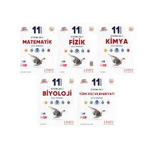 Limit 2027 11. Sınıf Matematik + Fizik + Kimya + Biyoloji + Türk Dili Ve Edebiyatı Soru Bankası Seti 5 Kitap Maarif Model