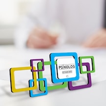 Kişiye Özel Mesleki Psikolog Ahşap Masa İsimliği model J1