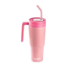 Pembe Pipetli Paslanmaz Çelik Termos Bardak 1.2l
