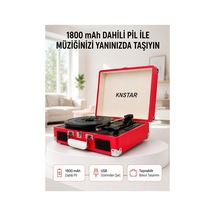 8753tknd Retro Bavul Pikap Dahili Hoparlörlü Aux Usb Sd Kart Ve Bluetooth Bağlantılı Taşınabilir Tas Çok Renkli