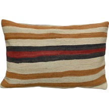 Zehra Abla Halı Yeni El Dokuma Dekoratif Kilim Kırlent Yastık Kılıfı 6683 Çok Renkli