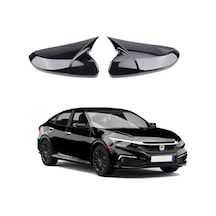 Honda Civic 2016 + Piano Black Ithal Batman Yarasa Ayna Kapağı 56