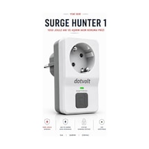Dotvolt 1050 Joule Akım Korumalı Tekli Topraklı Priz, Aşırı Ve Ani Gerilim Koruyucu, 16a 3680w, Yıldırım Etkilerine Karşı Koruma