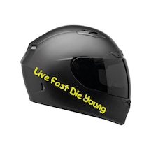 Tek Renk Live Fast Die Young Live Fast Die Young Helmet Stickers Kask Sticker Etiket Modeli