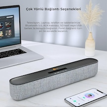 Ds108 Kablosuz Bluetooth 10w Soundbar Taşınabilir Stereo Hoparlör Beyaz