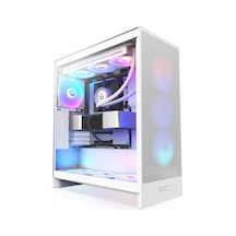 Nzxt H7 Flow 2024 CM-H72FW-R1 RGB Temperli Cam USB 3.2 ATX Mid Tower Kasa