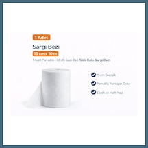 Bezos Sargı Bezi 15 Cm X 10 M 1 Adet Pamuklu Hidrofil Gazlı Bez Tekli Rulo Sargı Bezi Agc