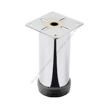 Gürçayhırdavat Metal Mobilya Ayağı Krom Çap 42Mm - 10Cm (4 Adet)