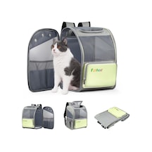 Funadd Fold Nefes Alabilir Pet Sırt Çantası Açık Omuzlar Kedi Çantası Sarı