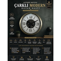 Antique Motion 60 Cm Çarklı Duvar Saati Eskitme