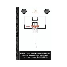 Bahçe Sporu Spor Malzemesi Sbp-10 Duvara Monte Ayarlı Basketbol Panya Ve Çember 2,30-3,05 Mt