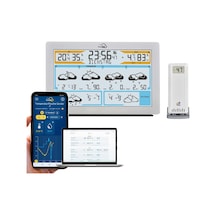 Tfa Dostmann Wlan Hava Durumu İstasyonu Tfa.me Id-02, 35.8100, Wetter.com'dan 3 İla 6 Günlük Profesyonel Hava Durumu Tahmini, Çevrimiçi Portal, Kablosuz Dış Mekan Sensörü, Maksimum-minimum Değerler, Uyarı Fonksiyonu, Dünya Çapında, Gümüş