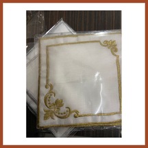 Bezos Kokteyl Peçetesi, Bardak Altlığı 6 Adet Sunum Peçetesi Gold Pro