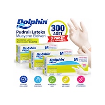Pudralı Lateks Latex Muayene Eldiveni Tek Kullanımlık M Beden 3 Paket