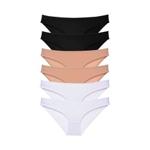 6 Adet Süper Eko Set Likralı Kadın Slip Külot Siyah Ten Beyaz Standart