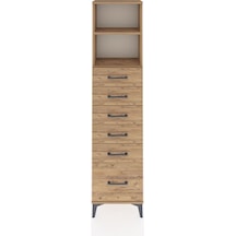 Arges Dolap 2 Raflı 6 Çekmeceli 44x30x182 Çam-çam Atlas Çam