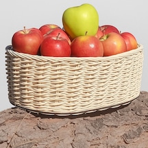 Oval Rattan Sepet 32 22 10 Cm Bambu