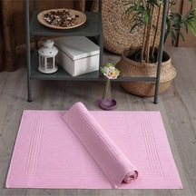 2'li Ayak Havlusu & Çerçeveli & %100 Pamuk- 60x80 Cm Pembe