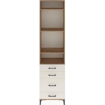 Arges Dolap 4 Raflı 4 Çekmeceli 60x30x243 Çam-aytaşı Atlas Çam