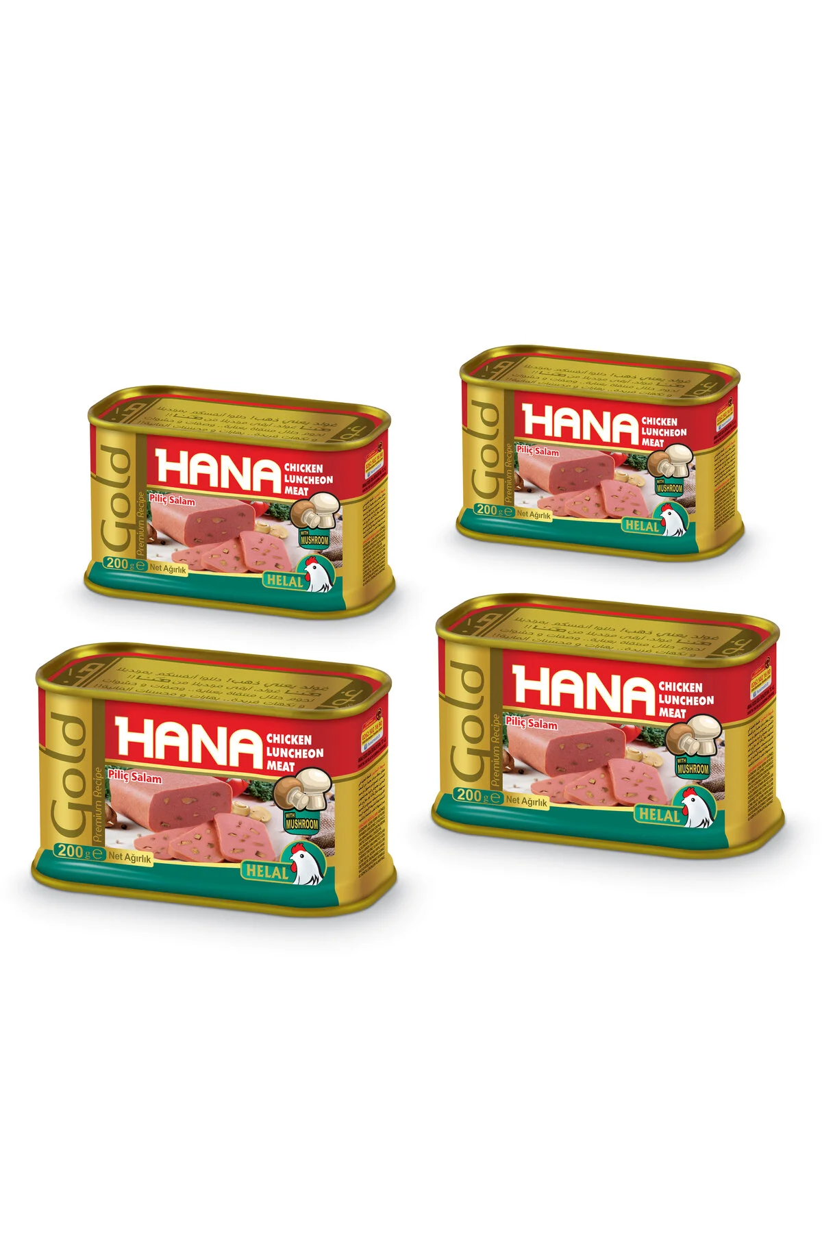Gold, Mantarlı Piliç Salam 200 Gr X 4 Adet