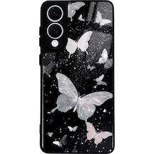 Samsung Uyumlu S25 Edge Kelebek Tasarımlı Glossy Telefon Kılıfı Çok Renkli
