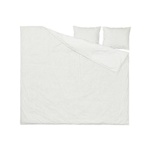 Ikea Doftakleja Çift Kişilik Nevresim Takımı 220 X 240 Cm Beyaz - Gri