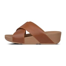 592 Light Tan Terlik Kadın Diğer K04-001/592 Fitflop Lulu Leather Cross Acı Kahverengi