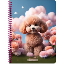 Keskin 16,5 X 22,5 Kareli Pp Kapak Sevimli Hayvanlar Spiralli Defter - Köpek Çok Renkli