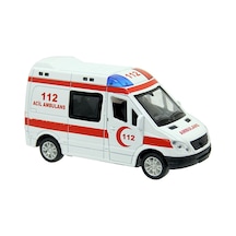 Pilli Işıklı Sesli 112 Metal Ambulans