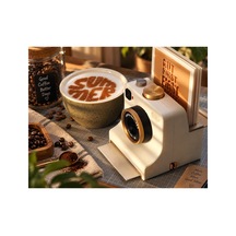 Latte Art Camera 4 Stencilli Manuel Coffee Art Kahve Süsleme Aparatı Kahve Köşesi Aksesuarı Diğer