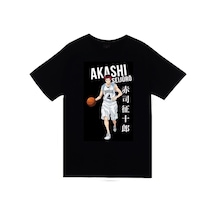 Kuroko's Basketball Anime Baskılı Unisex %100 Pamuk Siyah T-shirt SIYAH