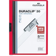 Durable Sıkıştırmalı Dosya Duraclip Ortadan Klipsli 30 Syf A4 Kırmızı 2200 Çok Renkli