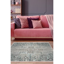Dekoreko Kaymaz Taban Djt Salon Halısı Trend Modern 743 Mavi