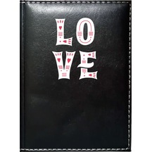Promosyon Denizi I Love You 3 Görselli Siyah Ruhsat Kabı