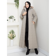 Eslemnur Nova Kumaş Şişme Mont 135cm Vizon