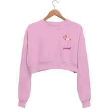 Flamingo Kadın Crop Sweatshirt