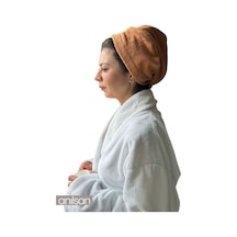 %100 Pamuk Hardal Havlu Bone Saç Kurutma Bonesi Kafa Havlusu Duş Banyo Bonesi Islak Saç Kurulama Bone Hardal