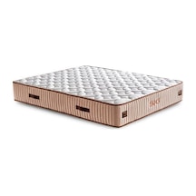 Hades Yatak 140x190 Cm Çift Kişilik 30 Cm Kalınlığında Paket Yaylı Lüks Yatak Orta Sert Krem Kumaş