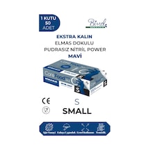 Nitril Mavi Power Pudrasız Muayene Eldiveni S- 1 Paket 50 Li