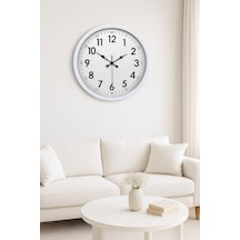 River World Duvar Saati 52 Cm Metal Stili Dekoratif Beyaz Çok Renkli 12982194