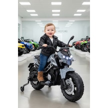 Motocross Cross Akülü Motor Akülü Araba Yeni Seri Babyhope 447 12v Gri