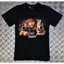 Jack Sparrow Baskılı T-Shirt Çok Renkli