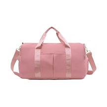 Spor Çantası Kadın Spor Spor Çantaları Açık Hava Su Geçirmez Naylon Erkek Kadın Eğitim Fitness Seyahat Çantası Yoga Matı Spor Çantası Ayakkabı Bölmeli Pembe