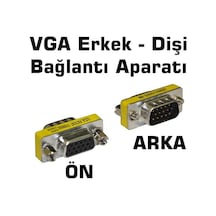 Hd15 Vga-vga Erkek-dişi M2f 15 Pin Çevirici Ara Adaptör