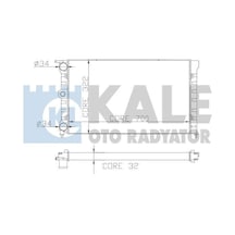 KALE OTO Radyatör 2030152AL Su Radyatörü Passat Santana 12 Sıra Al - Pl Alümınyum