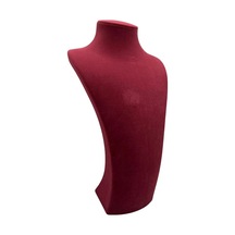 Yerli Üretim Süet Kumaş Bordo Renk Kolye Gerdanlık Zincir 39 Cm Takı Sergileme Mankeni Çok Renkli