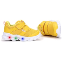 Kiko Kids Caty Işıklı Cırtlı Kız/Erkek Çocuk Spor Ayakkabı Sarı-Sarı