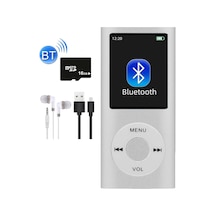 5007mp 16gb Tf Kart  Metal Mp3 Player Renli Ekranlı Fm Radyolu Bluetoth Lu Hafıza Kartı Girişli Müzik Çalar 16gb