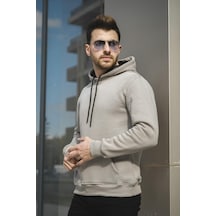 Janvier Üç İplik Şardonlu Fitted Kapüşonlu Basic Erkek Sweatshirt 001 Janvier Üç İplik Şardonlu Fitted Kapüşonlu Basic Erkek Sweatshirt 001